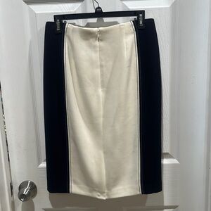 ANN TAYLOR COLOR BLOCK NAVY/CREAM COLOR WOMENS SKIRT SIZE 6